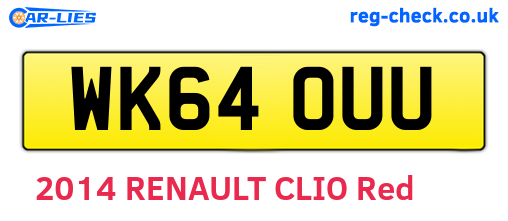 WK64OUU are the vehicle registration plates.