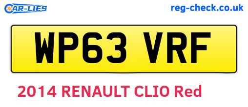WP63VRF are the vehicle registration plates.