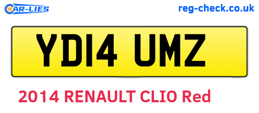 YD14UMZ are the vehicle registration plates.