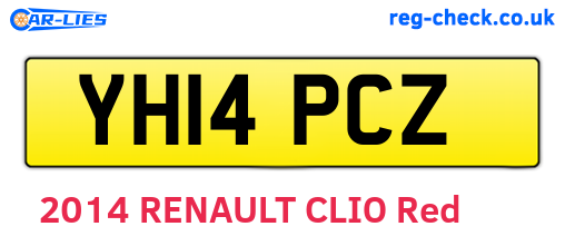 YH14PCZ are the vehicle registration plates.