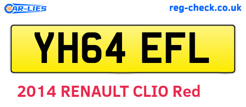 YH64EFL are the vehicle registration plates.