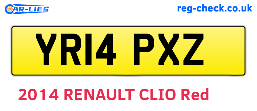 YR14PXZ are the vehicle registration plates.