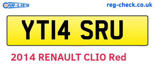YT14SRU are the vehicle registration plates.