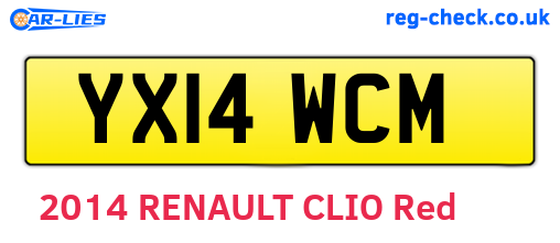 YX14WCM are the vehicle registration plates.