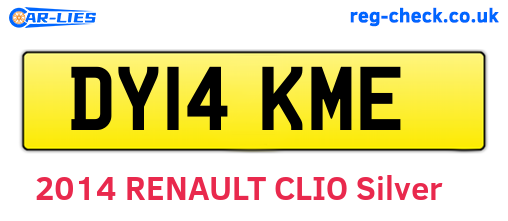 DY14KME are the vehicle registration plates.