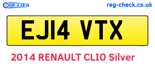 EJ14VTX are the vehicle registration plates.