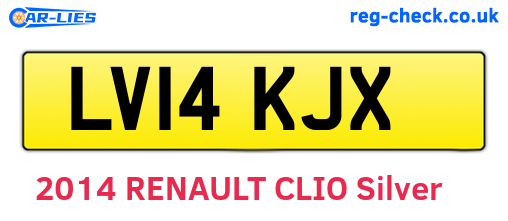 LV14KJX are the vehicle registration plates.