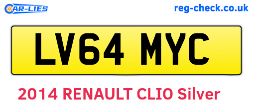 LV64MYC are the vehicle registration plates.
