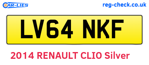 LV64NKF are the vehicle registration plates.