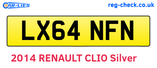 LX64NFN are the vehicle registration plates.