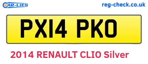 PX14PKO are the vehicle registration plates.