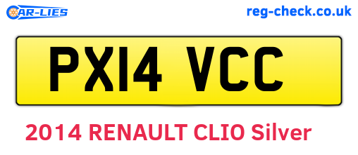 PX14VCC are the vehicle registration plates.