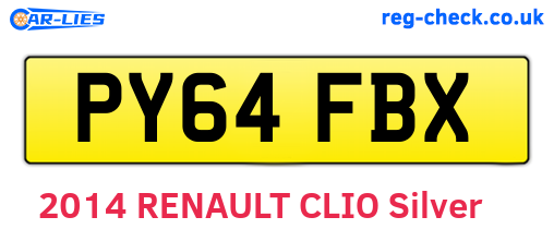 PY64FBX are the vehicle registration plates.