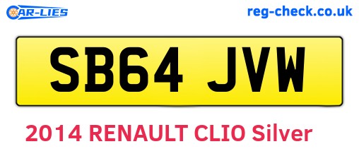 SB64JVW are the vehicle registration plates.