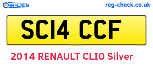 SC14CCF are the vehicle registration plates.