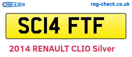 SC14FTF are the vehicle registration plates.