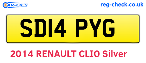 SD14PYG are the vehicle registration plates.