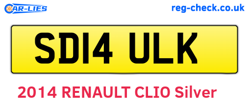 SD14ULK are the vehicle registration plates.