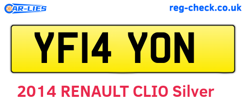 YF14YON are the vehicle registration plates.