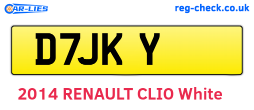 D7JKY are the vehicle registration plates.