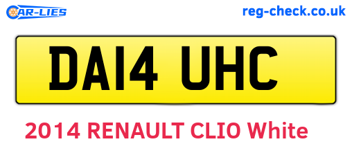 DA14UHC are the vehicle registration plates.