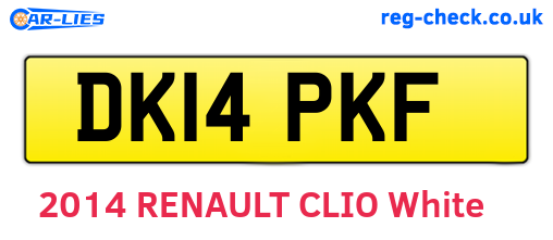 DK14PKF are the vehicle registration plates.