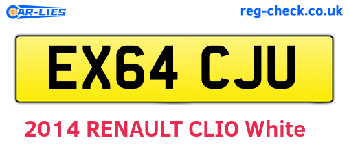 EX64CJU are the vehicle registration plates.