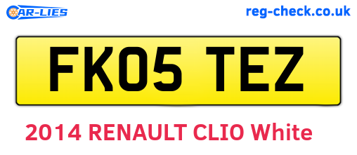 FK05TEZ are the vehicle registration plates.