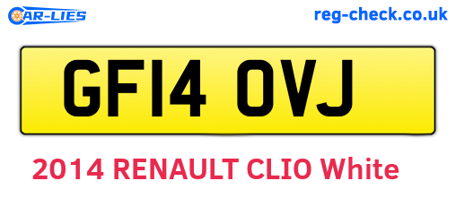 GF14OVJ are the vehicle registration plates.