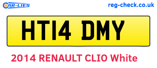 HT14DMY are the vehicle registration plates.