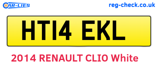 HT14EKL are the vehicle registration plates.