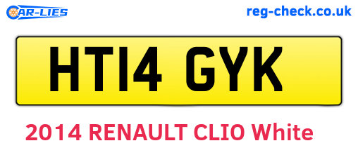 HT14GYK are the vehicle registration plates.