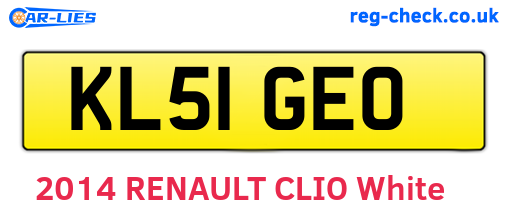 KL51GEO are the vehicle registration plates.