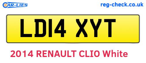 LD14XYT are the vehicle registration plates.