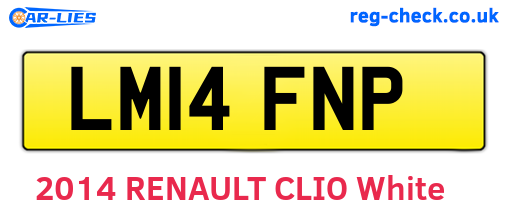 LM14FNP are the vehicle registration plates.