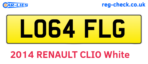 LO64FLG are the vehicle registration plates.