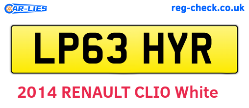 LP63HYR are the vehicle registration plates.