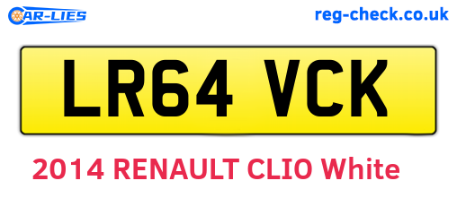 LR64VCK are the vehicle registration plates.