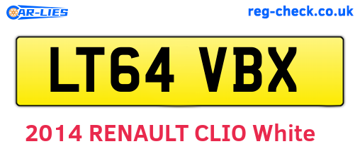 LT64VBX are the vehicle registration plates.