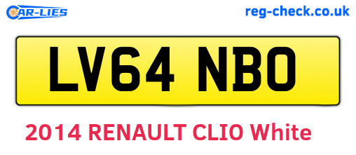 LV64NBO are the vehicle registration plates.