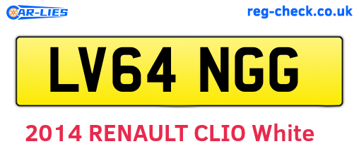 LV64NGG are the vehicle registration plates.