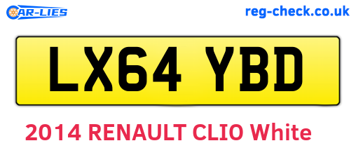 LX64YBD are the vehicle registration plates.