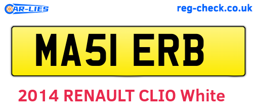 MA51ERB are the vehicle registration plates.