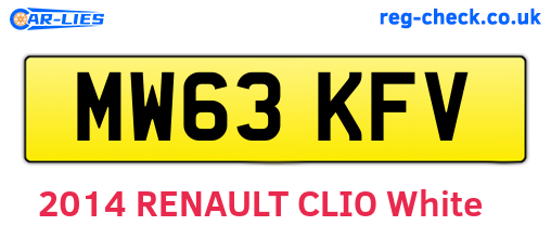 MW63KFV are the vehicle registration plates.