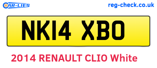 NK14XBO are the vehicle registration plates.