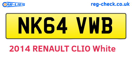 NK64VWB are the vehicle registration plates.