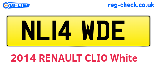 NL14WDE are the vehicle registration plates.