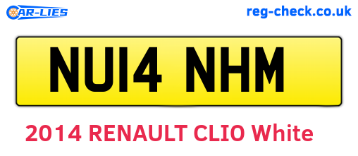 NU14NHM are the vehicle registration plates.