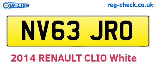 NV63JRO are the vehicle registration plates.