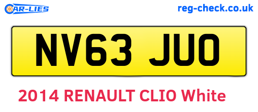 NV63JUO are the vehicle registration plates.